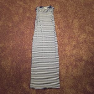 Black and White Striped Midi